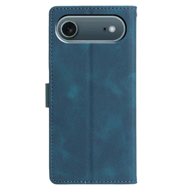 For iPhone Air Triangles Embossed Leather Phone Case(Blue) - iPhone Air Cases by buy2fix | Online Shopping UK | buy2fix