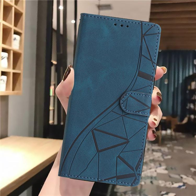 For iPhone Air Triangles Embossed Leather Phone Case(Blue) - iPhone Air Cases by buy2fix | Online Shopping UK | buy2fix