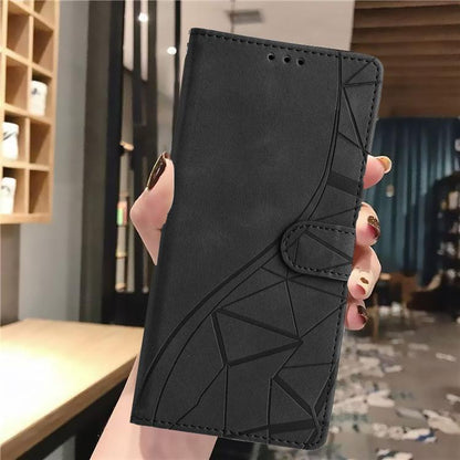 For iPhone Air Triangles Embossed Leather Phone Case(Black) - iPhone Air Cases by buy2fix | Online Shopping UK | buy2fix