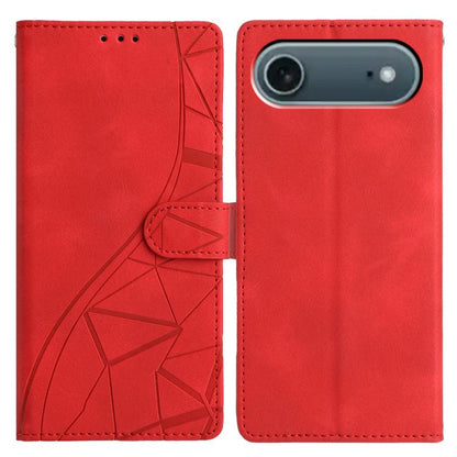For iPhone Air Triangles Embossed Leather Phone Case(Red) - iPhone Air Cases by buy2fix | Online Shopping UK | buy2fix