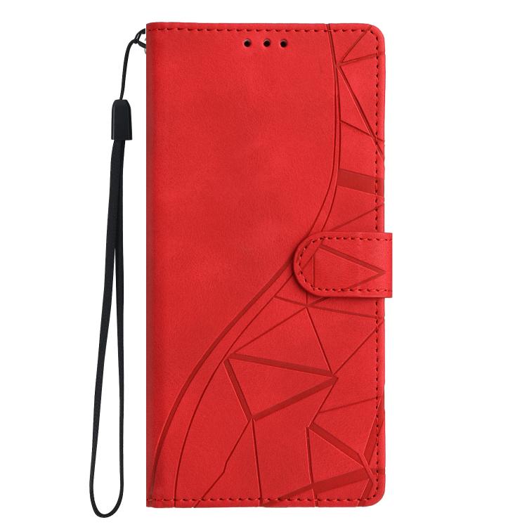 For iPhone Air Triangles Embossed Leather Phone Case(Red) - iPhone Air Cases by buy2fix | Online Shopping UK | buy2fix