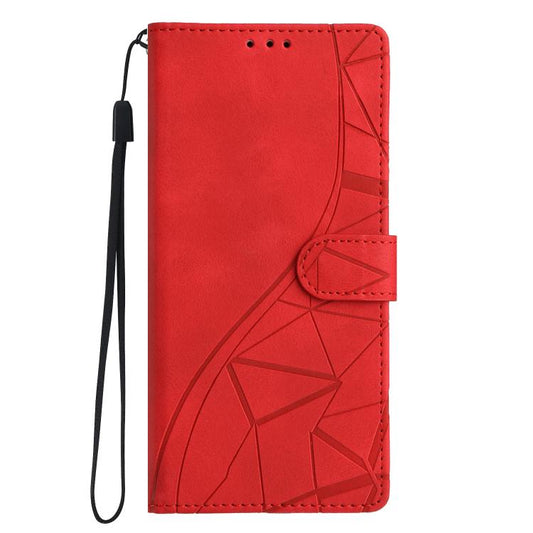For iPhone Air Triangles Embossed Leather Phone Case(Red) - iPhone Air Cases by buy2fix | Online Shopping UK | buy2fix