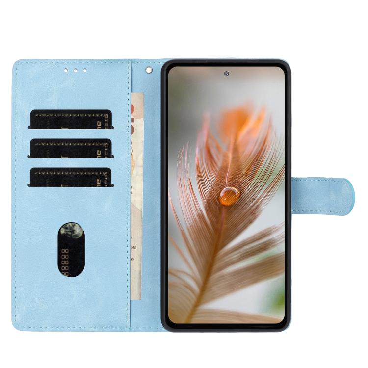 For Google Pixel 10 Pro Skin Feel Embossed Feather Leather Phone Case(Light Blue) - Google Cases by buy2fix | Online Shopping UK | buy2fix