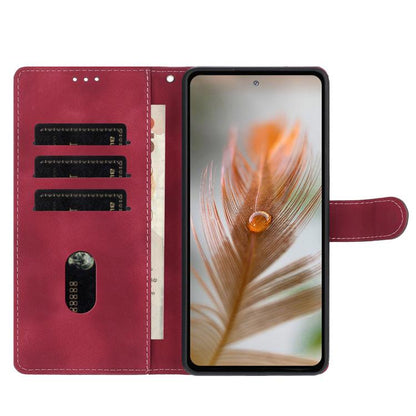 For Google Pixel 10 Pro Skin Feel Embossed Feather Leather Phone Case(Red) - Google Cases by buy2fix | Online Shopping UK | buy2fix
