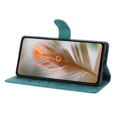 For Google Pixel 10 Skin Feel Embossed Feather Leather Phone Case(Green) - Google Cases by buy2fix | Online Shopping UK | buy2fix