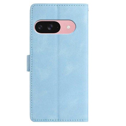 For Google Pixel 10 Skin Feel Embossed Feather Leather Phone Case(Light Blue) - Google Cases by buy2fix | Online Shopping UK | buy2fix