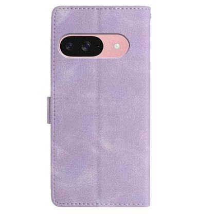 For Google Pixel 10 Skin Feel Embossed Feather Leather Phone Case(Purple) - Google Cases by buy2fix | Online Shopping UK | buy2fix