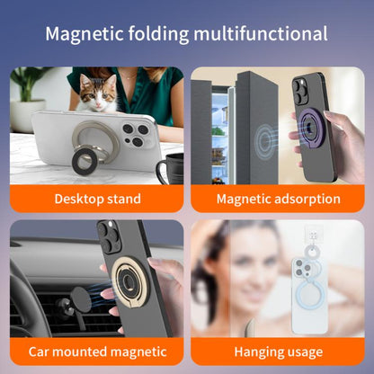 Triple Folding MagSafe Double-Sided Magnetic Phone Ring Holder(Blue) - Ring Holder by buy2fix | Online Shopping UK | buy2fix