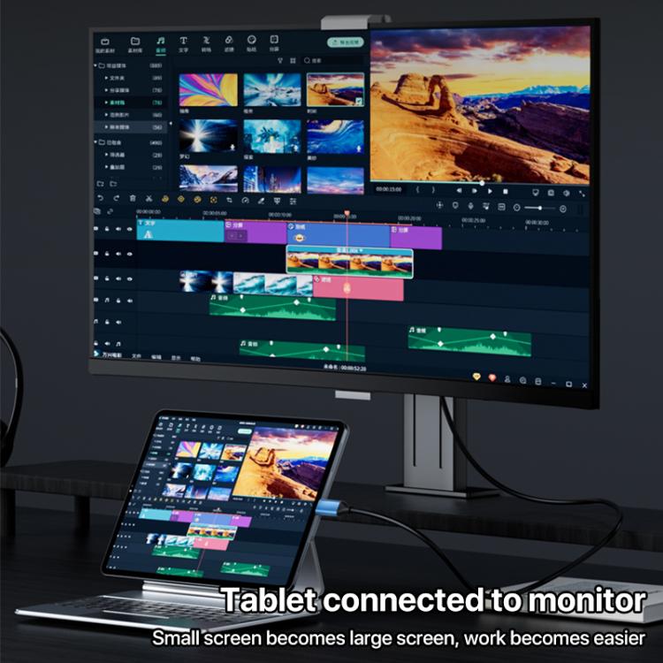 YCE-V286A Type-C to HDMI2.1 8K Adapter Cable(Blue) - Cable by buy2fix | Online Shopping UK | buy2fix