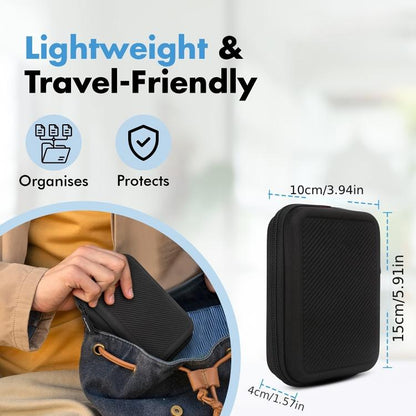 Mobile Hard Drive Data Cable Storage Bag Portable EVA Storage Box(Black) - Hard Drive Bags & Cases by buy2fix | Online Shopping UK | buy2fix