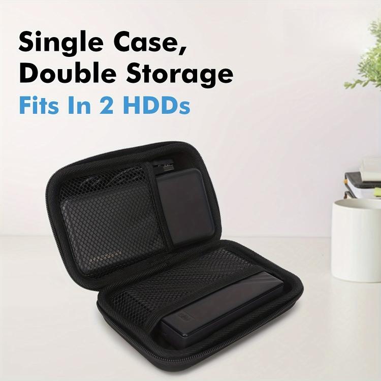 Mobile Hard Drive Data Cable Storage Bag Portable EVA Storage Box(Black) - Hard Drive Bags & Cases by buy2fix | Online Shopping UK | buy2fix