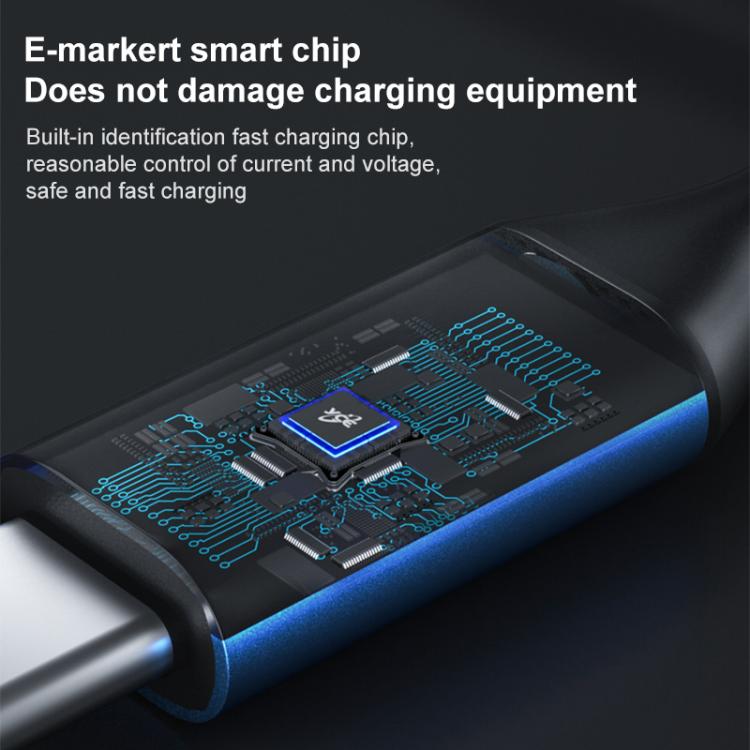 YCE-V292B 100W Type-C to Type-C with E-marker Full Function Data Cable, Length: 1.8m(Blue) - USB-C & Type-C Cable by buy2fix | Online Shopping UK | buy2fix