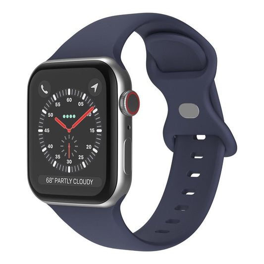 For Apple Watch 46mm / 49mm / 45mm / 44mm xDfind Butterfly Buckle Silicone Watch Band(Dark Blue) - Watch Bands by xDfind | Online Shopping UK | buy2fix
