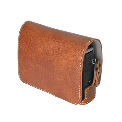 For Canon G7 X Mark III / G7X3 Retro Litchi Texture Leather Full Body Camera Case Bag with Strap(Coffee) - Leather Bag by buy2fix | Online Shopping UK | buy2fix