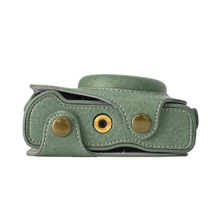 For Canon G7 X Mark III / G7X3 Retro Litchi Texture Leather Full Body Camera Case Bag with Strap(Green) - Leather Bag by buy2fix | Online Shopping UK | buy2fix