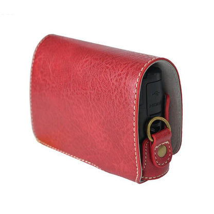 For Canon PowerShot SX740 HS Retro Litchi Texture Leather Full Body Camera Case Bag with Strap(Red) - Leather Bag by buy2fix | Online Shopping UK | buy2fix