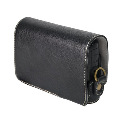 For Canon PowerShot SX740 HS Retro Litchi Texture Leather Full Body Camera Case Bag with Strap(Black) - Leather Bag by buy2fix | Online Shopping UK | buy2fix