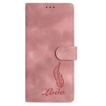 For iPhone Air Skin Feel Embossed Feather Leather Phone Case(Pink) - iPhone Air Cases by buy2fix | Online Shopping UK | buy2fix