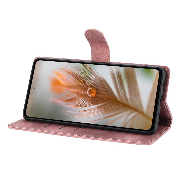 For iPhone Air Skin Feel Embossed Feather Leather Phone Case(Pink) - iPhone Air Cases by buy2fix | Online Shopping UK | buy2fix