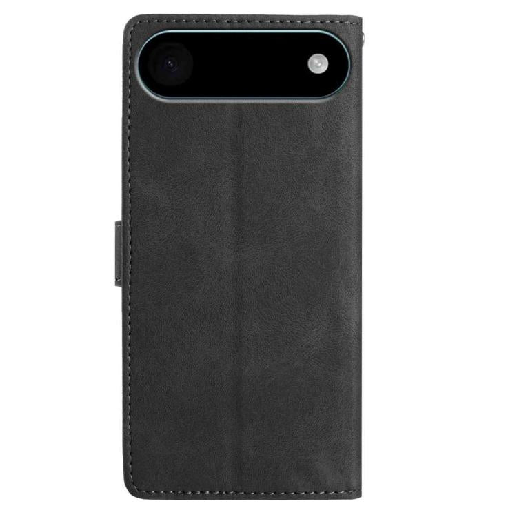 For iPhone Air Skin Feel Embossed Feather Leather Phone Case(Black) - iPhone Air Cases by buy2fix | Online Shopping UK | buy2fix