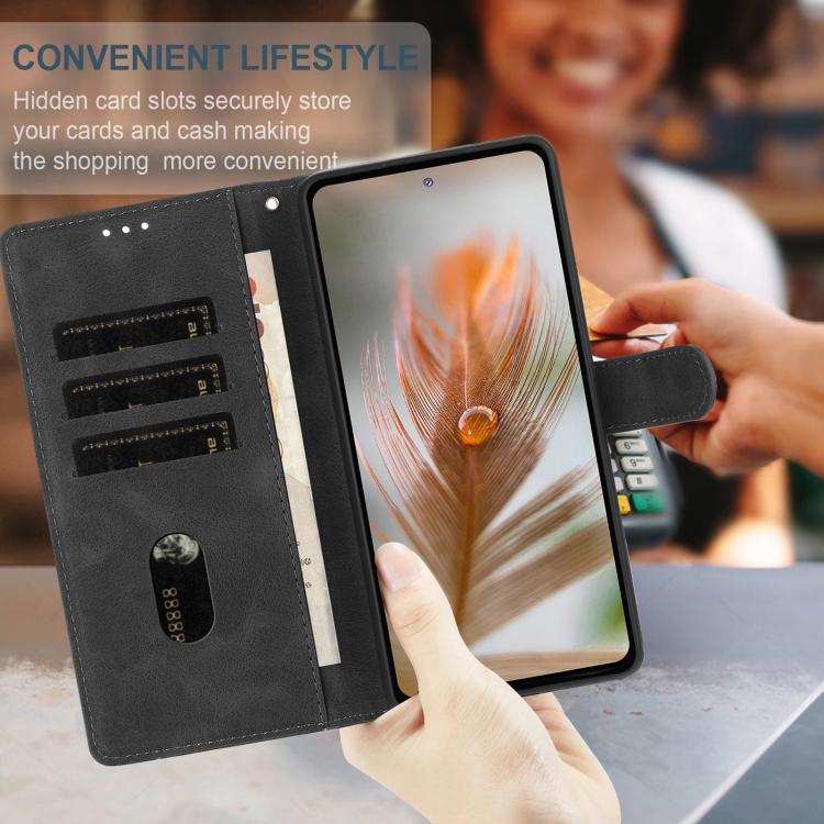 For iPhone Air Skin Feel Embossed Feather Leather Phone Case(Black) - iPhone Air Cases by buy2fix | Online Shopping UK | buy2fix