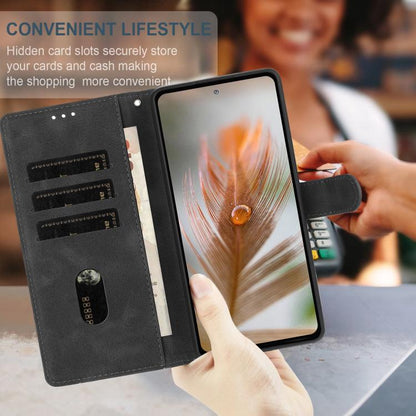 For iPhone Air Skin Feel Embossed Feather Leather Phone Case(Black) - iPhone Air Cases by buy2fix | Online Shopping UK | buy2fix