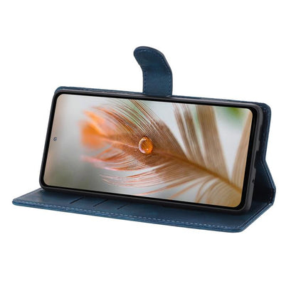 For iPhone Air Skin Feel Embossed Feather Leather Phone Case(Dark Blue) - iPhone Air Cases by buy2fix | Online Shopping UK | buy2fix