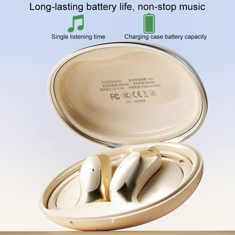 ZGA GS22 Pebble Open Wireless Bluetooth Earphone(Beige) - TWS Earphone by ZGA | Online Shopping UK | buy2fix