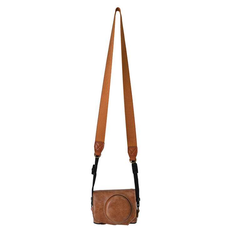 For Canon G7 X Mark III / G7X3 Retro Pull Up Leather Full Body Camera Case Bag with Strap(Brown) - Leather Bag by buy2fix | Online Shopping UK | buy2fix