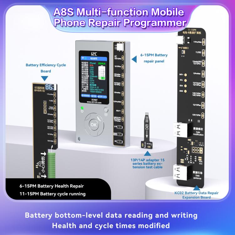 i2C A8S Multi-function Phone Repair Programmer, Model:Host+7-15 Pro Max True Tone Board - Repair Programmer by i2C | Online Shopping UK | buy2fix