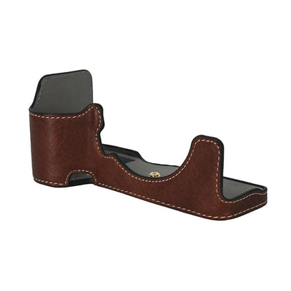 For Sony ILCE-7CM2 / Alpha 7C II Litchi Texture PU Leather Camera Half Case Base(Coffee) - Half Case by buy2fix | Online Shopping UK | buy2fix