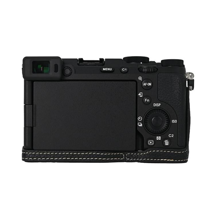 For Sony ILCE-7CM2 / Alpha 7C II Litchi Texture PU Leather Camera Half Case Base(Black) - Half Case by buy2fix | Online Shopping UK | buy2fix