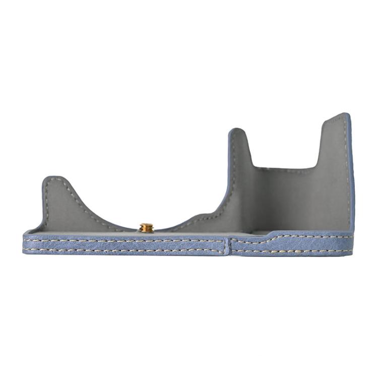 For Sony ILCE-6700 / A6700 Litchi Texture PU Leather Camera Half Case Base(Blue) - Half Case by buy2fix | Online Shopping UK | buy2fix