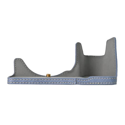 For Sony ILCE-6700 / A6700 Litchi Texture PU Leather Camera Half Case Base(Blue) - Half Case by buy2fix | Online Shopping UK | buy2fix