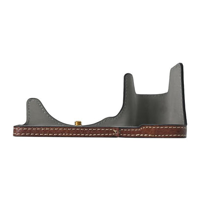 For Sony ILCE-6700 / A6700 Litchi Texture PU Leather Camera Half Case Base(Coffee) - Half Case by buy2fix | Online Shopping UK | buy2fix