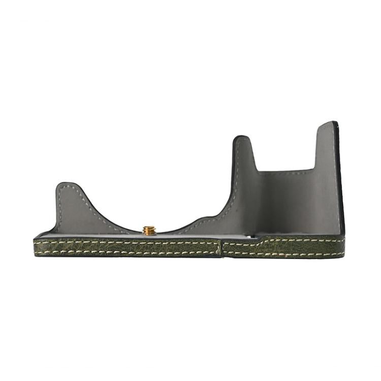 For Sony ILCE-6700 / A6700 Litchi Texture PU Leather Camera Half Case Base(Green) - Half Case by buy2fix | Online Shopping UK | buy2fix