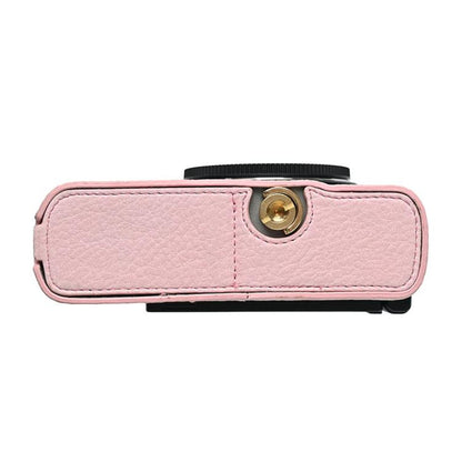 For Panasonic LUMIX S9 Litchi Texture PU Leather Camera Half Case Base(Pink) - Half Case by buy2fix | Online Shopping UK | buy2fix