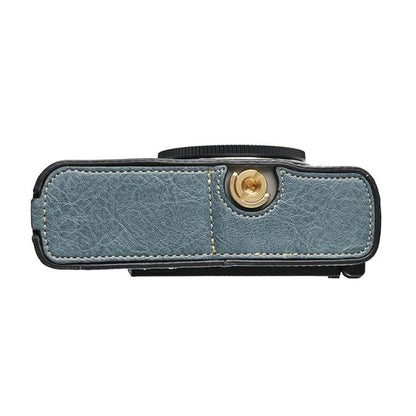 For Panasonic LUMIX S9 Litchi Texture PU Leather Camera Half Case Base(Blue) - Half Case by buy2fix | Online Shopping UK | buy2fix