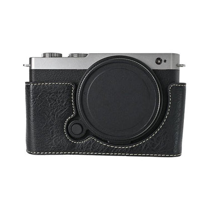 For Panasonic LUMIX S9 Litchi Texture PU Leather Camera Half Case Base(Black) - Half Case by buy2fix | Online Shopping UK | buy2fix