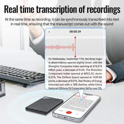 JNN A5 OLED Display Smart AI Magnetic Recorder Support APP Control, Memory:32GB(Black) - Recording Pen by JNN | Online Shopping UK | buy2fix