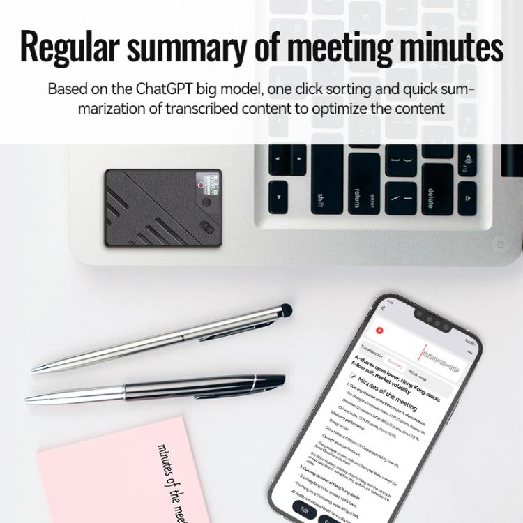 JNN A5 OLED Display Smart AI Magnetic Recorder Support APP Control, Memory:32GB(Black) - Recording Pen by JNN | Online Shopping UK | buy2fix