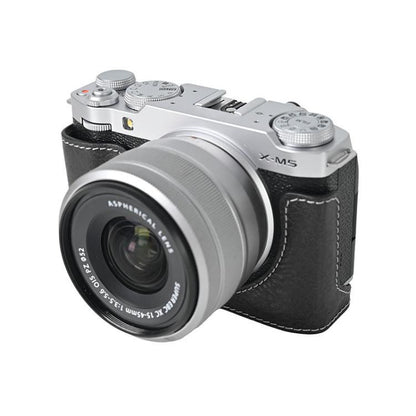 For FUJIFILM X-M5 Litchi Texture PU Leather Camera Half Case Base(Black) - Half Case by buy2fix | Online Shopping UK | buy2fix