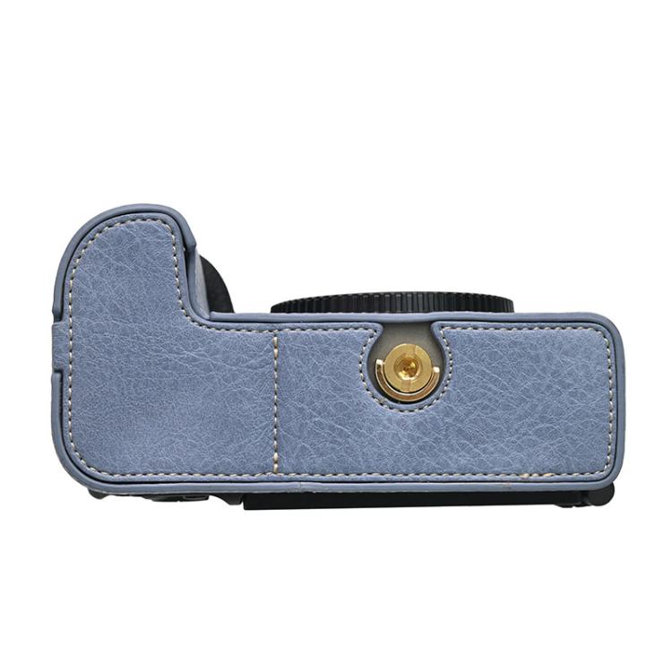 For Nikon Z6III Litchi Texture PU Leather Camera Half Case Base(Blue) - Half Case by buy2fix | Online Shopping UK | buy2fix