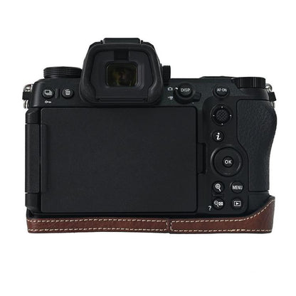 For Nikon Z6III Litchi Texture PU Leather Camera Half Case Base(Coffee) - Half Case by buy2fix | Online Shopping UK | buy2fix