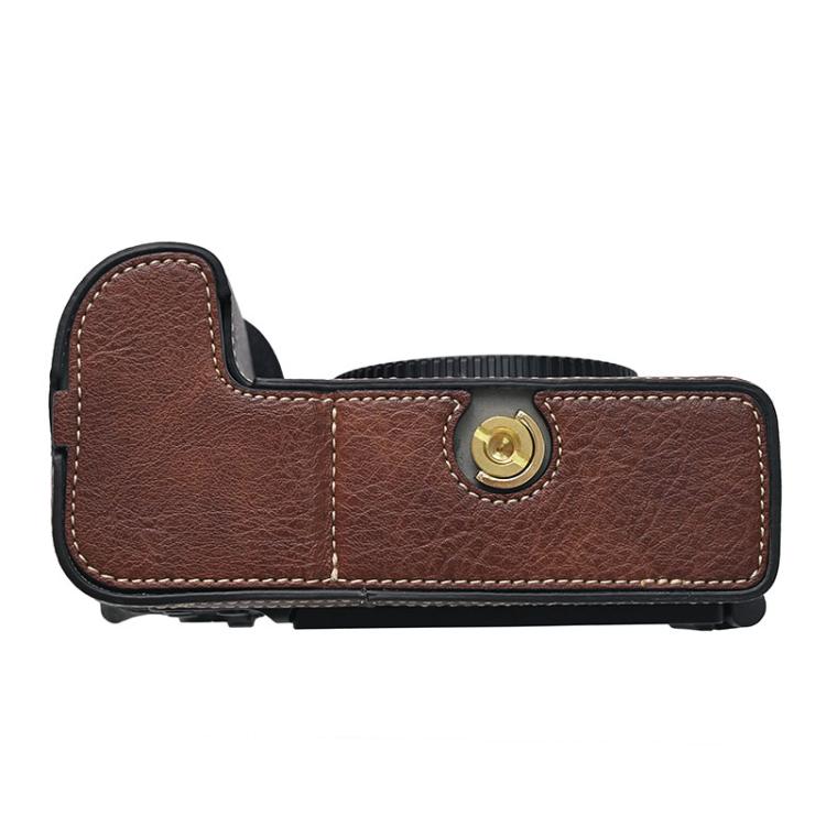 For Nikon Z6III Litchi Texture PU Leather Camera Half Case Base(Coffee) - Half Case by buy2fix | Online Shopping UK | buy2fix