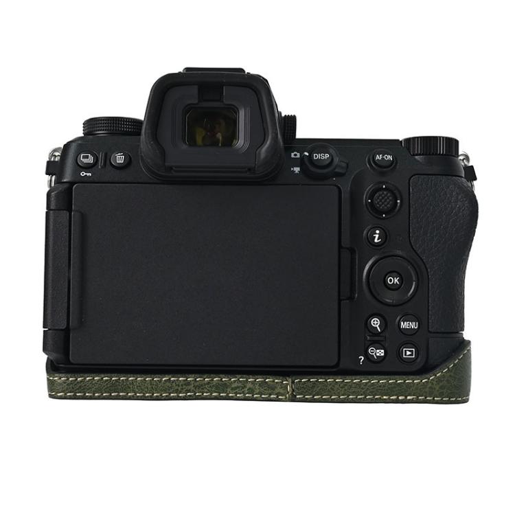 For Nikon Z6III Litchi Texture PU Leather Camera Half Case Base(Green) - Half Case by buy2fix | Online Shopping UK | buy2fix