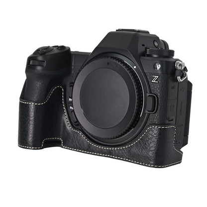 For Nikon Z6III Litchi Texture PU Leather Camera Half Case Base(Black) - Half Case by buy2fix | Online Shopping UK | buy2fix