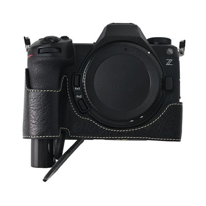 For Nikon Z6III Litchi Texture PU Leather Camera Half Case Base(Black) - Half Case by buy2fix | Online Shopping UK | buy2fix