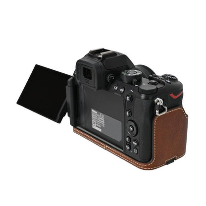 For Nikon Z50II Litchi Texture PU Leather Camera Half Case Base(Coffee) - Half Case by buy2fix | Online Shopping UK | buy2fix