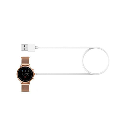 For Fossil Gen 6 / Gen 5 / Gen 4 xDfind USB Interface Magnetic Charging Cable, Length: 1m(White) - Watch Bands by xDfind | Online Shopping UK | buy2fix